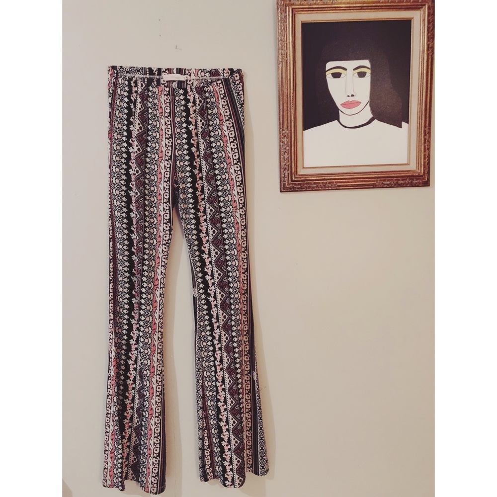 Stretchy Boho Paisley Flare Pants